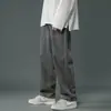 Pantalones vaqueros holgados rectos para hombre, de invierno, holgados, de color liso, sencillos, de primavera, con pierna ancha, informales, de color liso, rectos para hombre.