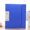 Carpeta de Información Jieyi Color Caramelo A4 con Goma Elástica y Clip de Dos Agujeros, Carpeta de Información Perforada, Archivador con Clip de Dos Agujeros, Separadores A4 para Hojas Sueltas, Libro de Información