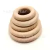 25-70mm Listo para Usar Madera de Haya Material Anillo de Madera Mordedor Tronco Color Bebé Práctica Agarre de Mano Anillo Accesorios