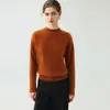 Top de Invierno Otoño para Mujer, Cuello Alto, Cable de Cachemir para Bebé, Corte Holgado, Base de Cachemir