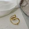 Líneas Exageradas estilo Coreano, Forma Tridimensional, Anillo Abierto con Sentido de Diseño Distorsionado de Alta Gama, Dee-dancing, Anillo Elegante que Combina con Todo