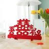 Decoración de Personaje Doble Felicidad 3D para Habitación de Boda, Personaje Rojo Doble Felicidad de Compromiso, Decoración de Mesa de Material de Fieltro, Regalos al por Mayor, Boda Hecha a Mano