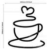 Metal Hierro Taza de Café Decoración de Pared Letrero de Arte Decoración de Pared de Taza de Café Manualidades Pared de Fondo Pared de Cocina Colgante de Pared Silueta