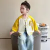 Jaqueta de Baseball Desenho Animado Super Fofa para Meninas Primavera 2026 Nova Roupa Externa Casual Infantil Moda Primavera e Outono para Bebês