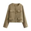 2023 Inverno novo Roupas femininas transfronteiriças europeias e americanas elegante casaco estilo Chanel levemente maduro de quatro cores w107 8646