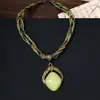Collar Bohemian de Doble Capa Envuelto con Pedrería Estilo Vacaciones en la Playa Cadena para la Clavícula Retro Lujo Ligero Diseño de Nicho Gargantilla
