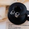Pendientes de estrella de plata esterlina s925 para mujer, estilo japonés, sencillos, con borlas de estrella de cinco puntas, pendientes cortos con temperamento para estudiantes.
