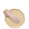 Guantes Sexy para Novia de Boda, Adelgazantes, para Conducir, Protección Solar, Cortos Estilo Coreano Encaje de Boda Guantes de Boda Elásticos