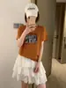 Loja Física Shisanxing de Guangzhou Fonte Camiseta de Algodão 220 Fios para Mulheres, Top de Manga Curta Direto da Fábrica, Fornecimento Exclusivo da Segunda Remessa de Verão