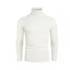 Suéter de cuello alto a rayas para hombre de otoño e invierno transfronterizo de Amazon, suéter de punto cálido ajustado estilo europeo y americano