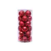 Decoración Navideña 6cm 24 Piezas Barril Redondo Galvanizado Set Decoración para Fiestas de Boda Festividades Interiores y Exteriores