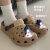 Zapatos de verano para mujer nuevos, estilo colgante para exteriores, puntera cerrada con agujeros, sandalias eva para vacaciones al aire libre en la playa