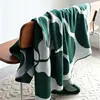Manta de Imitación Cachemir con Letra H al por Mayor para Fabricante, Manta para Siesta con Aire Acondicionado, Manta Decorativa para Sofá, Manta de Avión Jacquard de Doble Cara