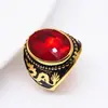 Anillo retro chapado en oro de 24L con diseño de dragón ovalado para hombre, con explosión de Amazon, de Zhenrong, de origen transfronterizo.
