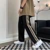 Pantalones Casuales a Rayas para Hombre Primavera y Otoño Sueltos Rectos Vibe Moda Urbana Deportivos de Pierna Ancha Modernos para Hombre y Mujer Sentido Drapeado
