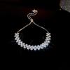 Pulsera de Circonita Super Flash estilo Coreano para Niñas Nicho Versátil Diamante Completo Pulsera Estilo Apilado Exquisita Lujo Ligero Joyería de Alta Gama