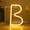 Nuevas Luces LED de Letras para Cumpleaños y Festival Qixi Combinación DIY Luces Nocturnas, Luces Decorativas de Atmósfera de Moda, Luces Decorativas para Confesiones