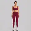 Conjunto de ropa deportiva transfronterizo con hermoso sujetador deportivo de cuello halter en la espalda, conjunto de yoga de secado rápido para correr al aire libre, ciclismo y Pilates