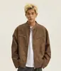 Jaqueta de Couro para Motocicleta Street Americana Masculina e Feminina Outono Novo 2024 Bonita Solta Casual Gola Jaqueta