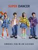 Ropa de Moda Hip-Hop para Niños Estilo Hip-Hop Hong Kong Camisa Retro Traje de Jeans Ropa de Desempeño para el Día de Año Nuevo para Niños y Niñas