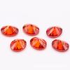 Fábrica de gemas 3A, venta al por mayor, color en forma de huevo, 11# naranja, 12# naranja intenso, circonita, 2x3-13x18 mm