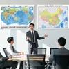 Entrega em rolo - Mapa de alta definição da República Popular da China + mapa-múndi versão rolo, laminado e à prova d'água