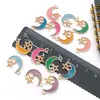 7 Tipos de Aleación de Goteo de Aceite Luna y Estrella Accesorios de Joyería Llaveros DIY Collares Pendientes Colgantes Amuletos para Tazas