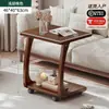 Mesa lateral de sofá em madeira maciça, mesa de cabeceira móvel, armário lateral para sala de estar em casa, mesa de chá para apartamento pequeno, mesa lateral, mesinha de centro