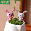 Fábrica de artesanías Chen Jun: microadornos paisajísticos de musgo, conejo de orejas grandes, adornos pequeños para armar uno mismo