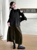 Nuevo conjunto de tres piezas de punto estilo coreano para otoño e invierno: top básico y pantalones acortados de pana - un conjunto versátil con pantalones de pierna ancha para un look moderno