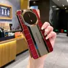 Adequado para Huawei Mate70Rs Padrão Jacaré Dourado Couro Genuíno Mate70Pro Padrão Jacaré Capa para Celular Porsche