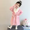 Pijama de Invierno 2026 para Niños Bata para Niñas Felpa de Coral Linda Franela Bebé Niña Pijama Grueso Cálido