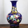 Jarrón pequeño de cerámica Jingdezhen con forma de tesoro amarillo, para sala de estar, mueble de TV, decoración del hogar, adornos.