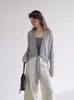 Cardigã de malha branco fino e macio estilo coreano para mulheres, design de primavera, peça externa casual, proteção solar e camisa para ar condicionado