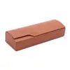 Atacado de Fabricantes de Estojos para Óculos, Estojos Modernos com Textura de Madeira para Armações de Óculos de Grau, Estojos Portáteis Estilo Gaveta em Couro