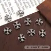 Accesorios de arte para uñas transfronterizos, cruz de estilo oscuro, joyería de aleación retro de moda, nuevas decoraciones metálicas para arte de uñas