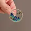 Nuevo Broche de Esmalte Chino Retro Fénix Pipa Abanico Flor Pin Accesorios Hanfu Qipao Broche de Tendencia Nacional