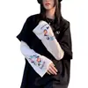 Manga de Hielo Verano Mujer Talla Grande Holgada Nueva Manga Mangas Venta al por Mayor Seda de Hielo Protección Solar Guantes para Conducir