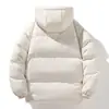 Chaqueta abrigo corta de algodón de color liso, estilo dos piezas, con cuello alto, unisex, invierno, engrosada, tipo abrigo pan, cálida, abrigo de algodón negro