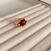 Anel de Pedra Natural Design Feminino Nicho Simples Galvanizado Ouro 18K Ins Anel Estilo Igual 2025 Novo