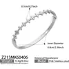 Moda estilo europeo nuevo acero inoxidable banda lisa corazón incrustado con circonita cierre pulsera conjunto nicho versátil joyería de mano mujeres