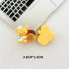 Accesorios creativos de resina con forma de oso de pan amarillo con dibujos animados, pegamento para crema, funda para teléfono, horquilla, cuerda para la cabeza, decoración para taza de agua