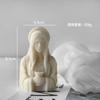 Jiahimei Retrato de Madre Abrazando a Niño Vela Aromática Molde de Silicona Pegamento para Velas DIY Estatua de Diosa Herramienta de Pulido