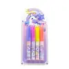 Iluminador de Unicornio Lindo Papelería Creativa Marcador para Estudiante Aula Punta Suave Protección Ocular Color Pluma Fluorescente Venta al por Mayor