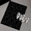 Adesivos de Nail Art Modernos Franceses Vazados Listrados Irregulares Estrela Lua Borboleta Flor Adesivos de Unha