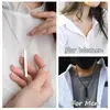 Aliexpress Colar de Aço Titânio Coluna Longa Quadrado Polido de Quatro Lados Pingente Simples Pode Ser Gravado Joias Atacado Ins