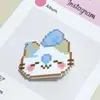 Mosaico Pixelado Lindo Dulce Femenino Expresión Divertida Pinza de Pato Pinza para Pelo de Gato Accesorios para el Cabello Tarjeta de Estudiante