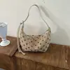 Nova bolsa de bolinhas estilo coreano 2026, grande capacidade, retrô, moderna, casual, estilosa e adequada para o trabalho, uma bolsa de ombro da moda