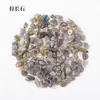 Fragmentos de cristal natural con agujeros, piedras desmagnetizadoras de cristal blanco y cristal rosa, productos semiacabados de cristal para joyería DIY al por mayor
