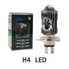 Faro Modificado para Motocicleta P15D H4 Lente Blanca y Amarilla Foco Luz Lejana y Cercana Integrada Bombilla Flash Roja y Azul